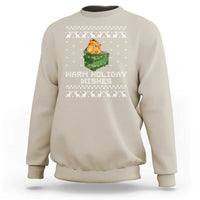 Funny Christmas Sweatshirt Warm Holiday Wishes Dumpster Fire Ugly Christmas - Wonder Print Shop