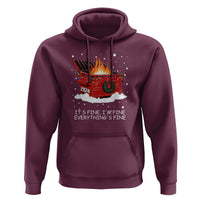 Dumpster Fire Hoodie Everything’s Fine Funny Christmas