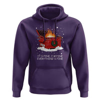 Dumpster Fire Hoodie Everything’s Fine Funny Christmas