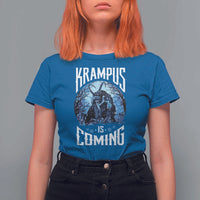 Christmas Krampus T Shirt For Women Krampusnacht Monster Krampus Is Coming - Wonder Print Shop