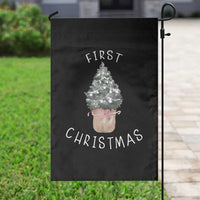 My First Christmas Garden Flag Baby's First Holiday Xmas Tree Bow - Wonder Print Shop