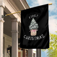 My First Christmas Garden Flag Baby's First Holiday Xmas Tree Bow - Wonder Print Shop