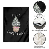 My First Christmas Garden Flag Baby's First Holiday Xmas Tree Bow - Wonder Print Shop