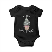My First Christmas Baby Onesie Baby's First Holiday Xmas Tree Bow - Wonder Print Shop