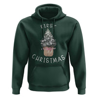 My First Christmas Hoodie Baby's First Holiday Xmas Tree Bow - Wonder Print Shop