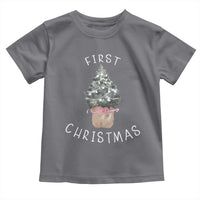 My First Christmas Toddler T Shirt Baby's First Holiday Xmas Tree Bow - Wonder Print Shop