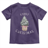 My First Christmas Toddler T Shirt Baby's First Holiday Xmas Tree Bow - Wonder Print Shop