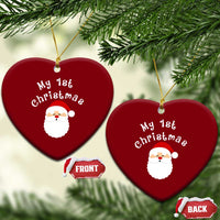 My First Christmas Ceramic Ornament Baby's First Holiday Xmas Santa - Wonder Print Shop