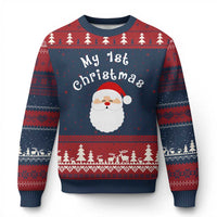 My First Xmas Ugly Christmas Sweater Baby's First Holiday Xmas Santa - Wonder Print Shop
