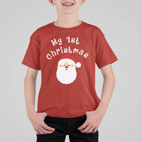 My First Christmas T Shirt For Kid Baby's First Holiday Xmas Santa - Wonder Print Shop