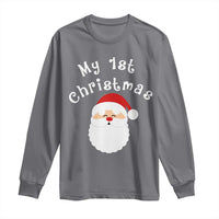 My First Christmas Long Sleeve Shirt Baby's First Holiday Xmas Santa - Wonder Print Shop
