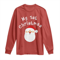 My First Christmas Long Sleeve Shirt Baby's First Holiday Xmas Santa - Wonder Print Shop
