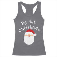 My First Christmas Racerback Tank Top Baby's First Holiday Xmas Santa - Wonder Print Shop
