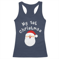 My First Christmas Racerback Tank Top Baby's First Holiday Xmas Santa - Wonder Print Shop