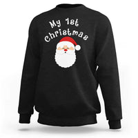 My First Christmas Sweatshirt Baby's First Holiday Xmas Santa - Wonder Print Shop