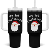 My First Christmas Tumbler With Handle Baby's First Holiday Xmas Santa - Wonder Print Shop