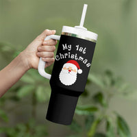 My First Christmas Tumbler With Handle Baby's First Holiday Xmas Santa - Wonder Print Shop