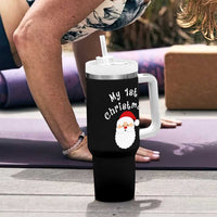 My First Christmas Tumbler With Handle Baby's First Holiday Xmas Santa - Wonder Print Shop