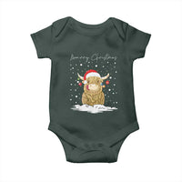 Christmas Cow Baby Onesie Scottish Highland Cow Moo-rry Christmas