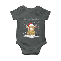 Christmas Cow Baby Onesie Scottish Highland Cow Moo-rry Christmas