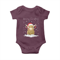 Christmas Cow Baby Onesie Scottish Highland Cow Moo-rry Christmas