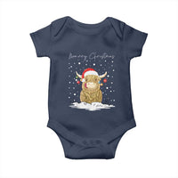 Christmas Cow Baby Onesie Scottish Highland Cow Moo-rry Christmas