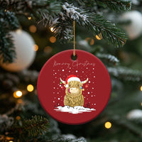 Xmas Cow Christmas Ornament Scottish Highland Cow Moo-rry Christmas - Wonder Print Shop