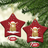 Xmas Cow Christmas Ornament Scottish Highland Cow Moo-rry Christmas - Wonder Print Shop