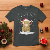 Christmas Cow T Shirt Scottish Highland Cow Moo-rry Christmas - Wonder Print Shop