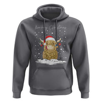 Christmas Cow Hoodie Scottish Highland Cow Moo-rry Christmas