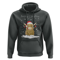 Christmas Cow Hoodie Scottish Highland Cow Moo-rry Christmas