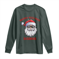 Funny Christmas Santa Long Sleeve Shirt Merry Rizz Mas Sigmas Gen Alpha Middle School Christmas