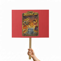 Subtle Abolish Ice Protest Sign Retro Protest Satirical Graphic Let's Destroy Ice