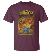 Subtle Abolish Ice T Shirt Retro Protest Satirical Graphic Let's Destroy Ice