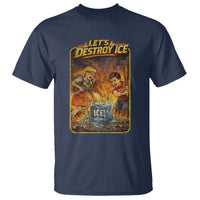 Subtle Abolish Ice T Shirt Retro Protest Satirical Graphic Let's Destroy Ice