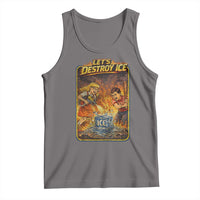 Subtle Abolish Ice Tank Top Retro Protest Satirical Graphic Let's Destroy Ice