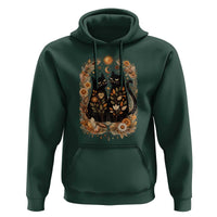 Subtle FDT Hoodie Vintage Flower Black Cat Social Activist