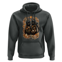 Subtle FDT Hoodie Vintage Flower Black Cat Social Activist