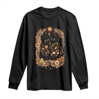 Subtle FDT Long Sleeve Shirt Vintage Flower Black Cat Social Activist