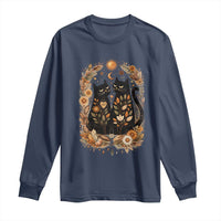 Subtle FDT Long Sleeve Shirt Vintage Flower Black Cat Social Activist