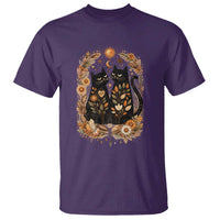 Subtle FDT T Shirt Vintage Flower Black Cat Social Activist