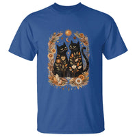 Subtle FDT T Shirt Vintage Flower Black Cat Social Activist