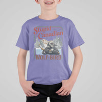 Stupid Canadian Wolf Bird T Shirt For Kid Vintage Heated Hookey Loon Meme