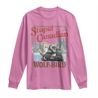 Stupid Canadian Wolf Bird Long Sleeve Shirt Vintage Heated Hookey Loon Meme