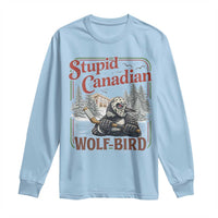 Stupid Canadian Wolf Bird Long Sleeve Shirt Vintage Heated Hookey Loon Meme