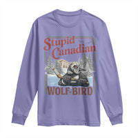 Stupid Canadian Wolf Bird Long Sleeve Shirt Vintage Heated Hookey Loon Meme