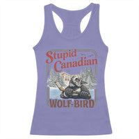 Stupid Canadian Wolf Bird Racerback Tank Top Vintage Heated Hookey Loon Meme