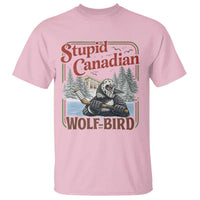 Stupid Canadian Wolf Bird T Shirt Vintage Heated Hookey Loon Meme