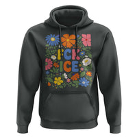 Fck Ice Hoodie Funny Boho Floral Resist Retro Pro Immigration