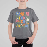 Fck Ice T Shirt For Kid Funny Boho Floral Resist Retro Pro Immigration